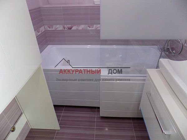 Фотография ремонта ванной комнаты в Лобне
